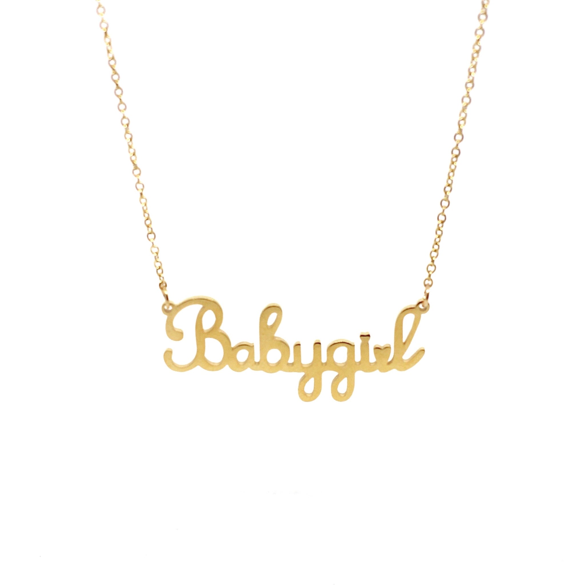 Gold Babygirl Necklace – JaliyahMa